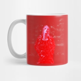 Very cool looking guy. Dark, but so cool. Moon on forehead. Red and pink. Mug
